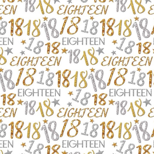18th Birthday Wrapping Paper 18 Wrapping Paper Birthday Gift Wrap
