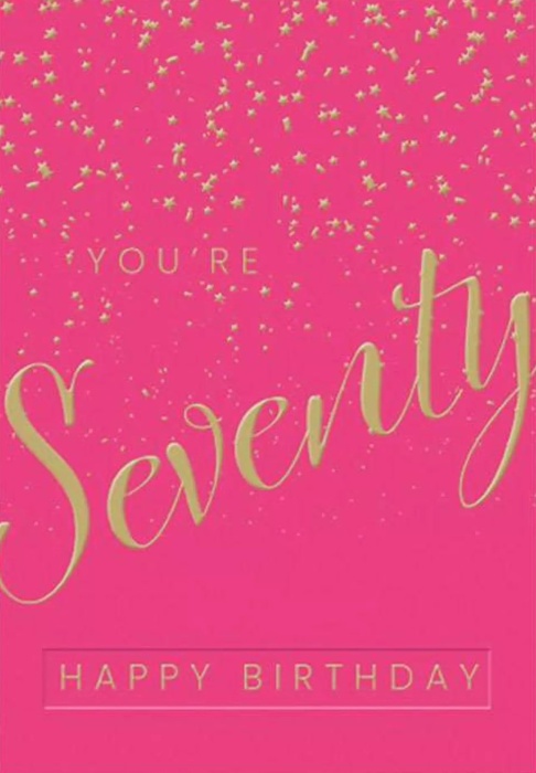 Pink Confetti Female 70th Birthday Card | Prelude
