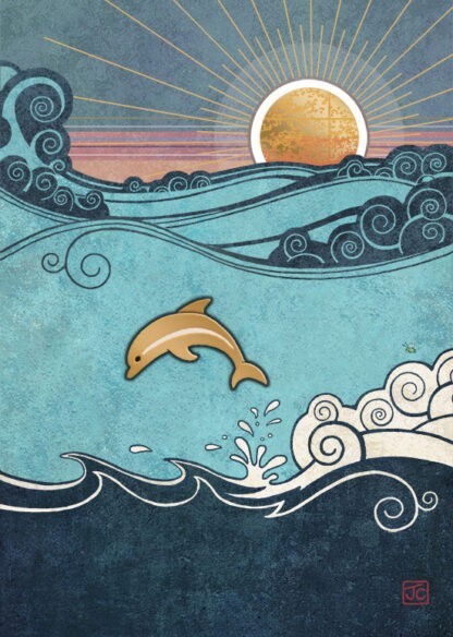 Dolphin Greeting Card | Bug Art