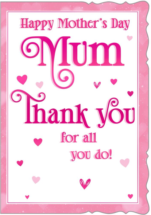 Thank You Mum Mother's Day Card