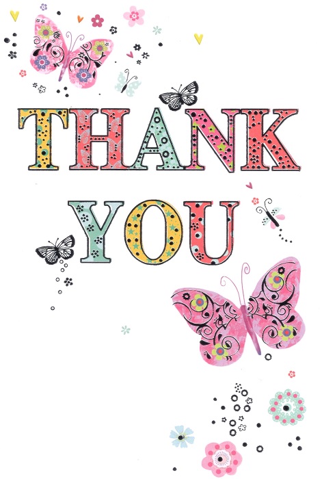 Butterflies Thank You Card | Simon Elvin