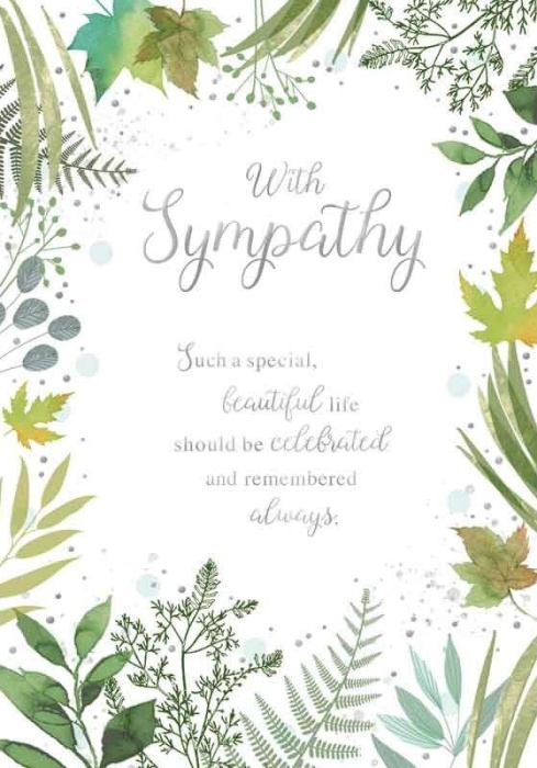 Image showcasing Leaves Sympathy Card