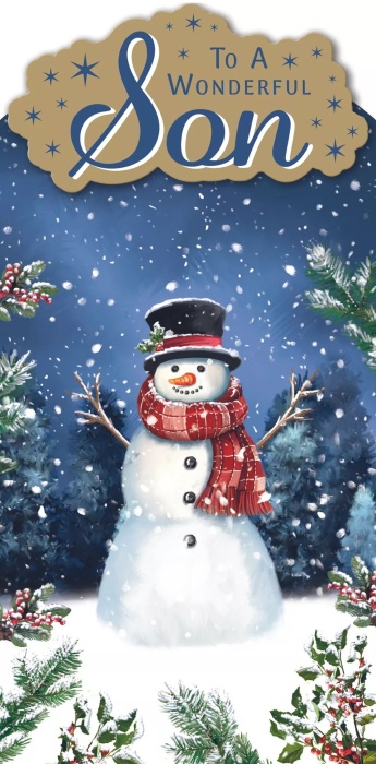 Snowman Son Christmas Card