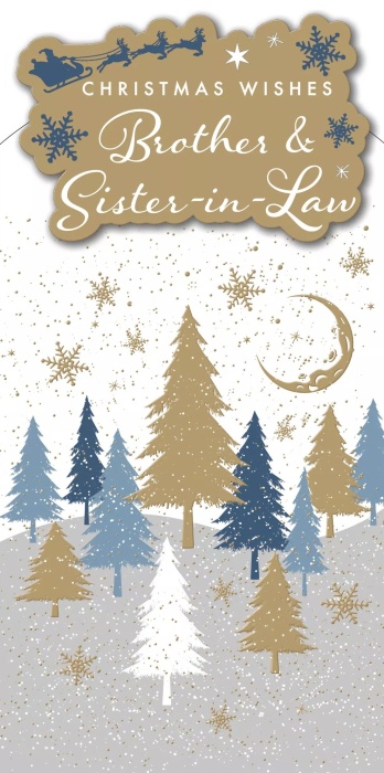 Sister & Brother-in-law Christmas Card - Festive - Size: 23cm X 15.5cm (9" X6") D - View #9