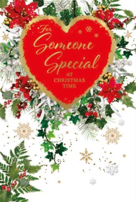 Festive Floral Heart Someone Special Christmas Card | Simon Elvin